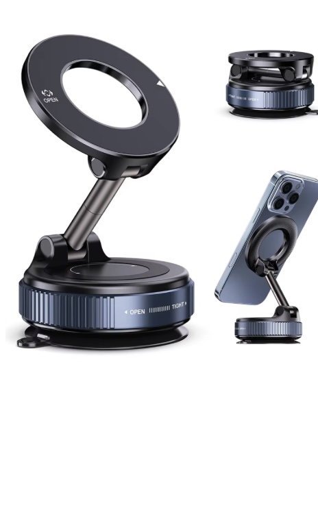 360° Magnetic Car Phone Holder-Vacuum Suction Cup